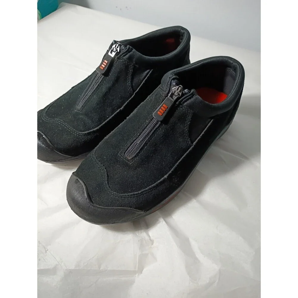 Lands' End Women’s Size 6.5B Suede Zipper Casual Outdoor Shoes Stretch Walking
